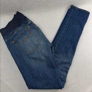 Skinny Maternity Jeans - Dark Blue Stretch Denim